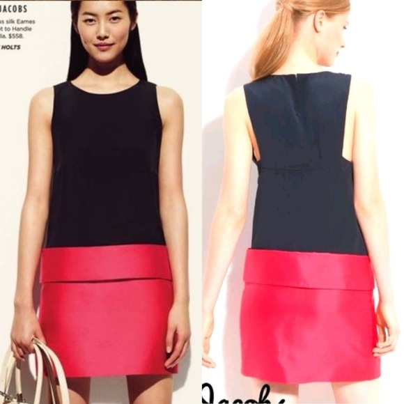 MARC by Marc Jacobs Eames Silk Colorblock Dress - Picture 1 of 4